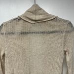 Athleta Womens Beige Knit Open Drape Cashmere Linen Cardigan Sweater Size Small Photo 2