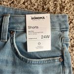 Sonoma NWT!  Light Wash Distressed High Rise Jean Shorts Size 24W Photo 5