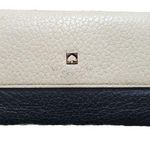 Kate Spade Sander Southport Avenue Wallet Clutch Buttermilk Black New York FLAWS Photo 0