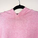 Poof! ! New York Pink Hooded Knit Pullover Cropped Sweater Photo 1