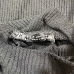 ZARA  Womens S Black Ribbed Mock Neck Sleeveless Tank Top with Drawstring Sides Photo 4