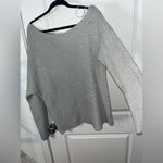 Treasure & Bond  Long Sleeve Ribbed One-Shoulder Pullover Sweater Gray Size Large Photo 1