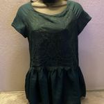 Xhilaration Women's Teal Lace Peplum Top Small Keyhole Back Chic Holiday Career Photo 9