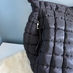 Quilted Puffer Black Shoulder Hobo Bag Photo 2