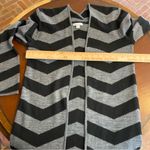 Garnet Hill  Wool alpaca Blend Black/Gray Striped Duster Cardigan size small Photo 3