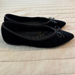 Birdies  Size 7.5 Goldfinch Pointed Point Toe Ballet Flats Black Velvet Photo 2