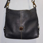 Dooney & Bourke VNTG  Frederica Crossbody Purse BLACK ON BLACK LEATHER Fredrica Photo 0