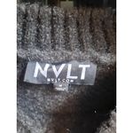 NVLT Striped Knit Sweater Pullover Crew Neck Cozy Casual Cute Medium‎ Black Photo 3