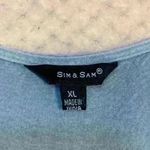 Sim & Sam Blue button down tie short sleeve  sz S beachy resort vacation casual Photo 1