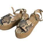 Kaanas snake print platform open toe espadrille sandals 6 Photo 1