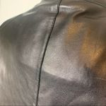Andrew Marc  leather mock neck moto jacket black sz M Photo 2