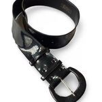 Wide Lacquered Dress Belt Black Size 8 Photo 0