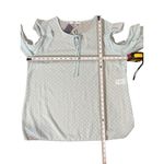 Libby Edelman NEW  Womens XL Blue Swiss Dot Blouse Cold Sholder Summer top Boho Photo 9