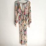 Hemant and Nandita Teien Caftan Maxi Dress Pastel Floral Semi Photo 4