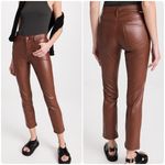 MOTHER The Mid Rise Dazzler Ankle Pants Wax on Wax Off Friar Brown Size 27 Photo 1