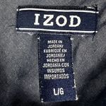 IZOD  Fleece Lined Sweatshirt Womens L Light Blue Cotton Button Detail Casual Photo 3