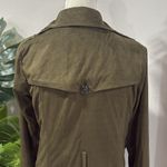 Maison Jules  Faux suede Green Trench Coat Photo 6