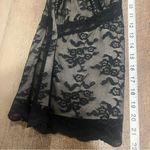 Worthington  Lace Burnout Black Top Womens Medium V Neck Sexy Tank Dark Romantic Photo 5