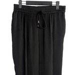 ZARA Trf Tapered Elastic Drawstring Waist Harem Pant Pockets Sheer M Black #3776 Photo 2