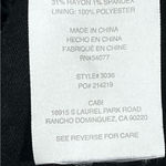 CAbi MEDIA KNIT CROP JACKET SNAP FRONT SHLD PADS M BLACK W/GREEN TWEED INSET A38 Photo 5