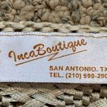 Vintage Inca Boutique Top Tan Open Weave Sheer Vneck Short Sleeve Art To Wear Photo 8