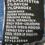 Hue ‎ Two Tone Distressed Denim Cropped Leggings Photo 3