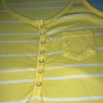 H&M + L.O.G.G. Organic cotton tank dress midi yellow white striped NEW size M Photo 4