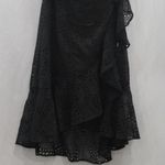 White House | Black Market WHBM Eyelet Ruffle Wrap Dress in Black sz 4 NWT Photo 5