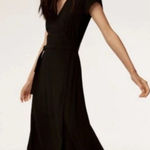 Wilfred Aritzia  Free Jessa True Black Maxi Wrap Dress Size S NWT Photo 0