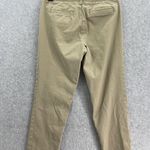 Lands' End  Women's Solid Tan Brown Pants Size 1 Straight Leg Cotton Blend Photo 3