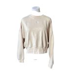 Adidas Feelcozy Essential Logo Sweatshirt 8 Cream Loose Fit Soft Sportswear Photo 1