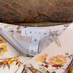 Leith  Cream Floral Sleeveless Knot Bust Tank Top Women's Size XL Photo 2