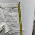 American Eagle  Outfitters Cut-Off Shorts Womens Size 2 White Mid Rise Photo 2