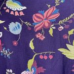 Anthro Leifsdottir Silk Floral Short Sleeve Mini Dress Multi Photo 7