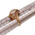 10K 10KT FINE Yellow Gold Tanzanite Teardrop Opal Women’s Ring Size 7 Photo 7