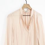 Zadig & Voltaire Tink Relaxed Long Sleeve Satin Blouse Blush Pink Women's XS Photo 3