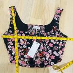 WAYF  Dark bustier corset style Floral top NEW Photo 7