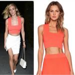 ALC Frank A.L.C. Ali Crop Top Coral Sunset Y2K Banded Sleeveless Square Neckline Photo 7