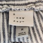 A New Day  Striped Navy and White Linen Shorts Size Medium Linen Blend Shorts Photo 5