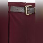 ZARA Pleated Belted Pants Burgundy Medium NWT Photo 4