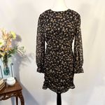 Storia  Swiss Dot Floral Corset-Inspired Ruched Long Sleeve Dress Size Large💛 Photo 10