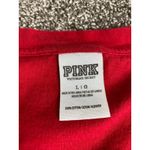PINK - Victoria's Secret Victoria’s Secret PINK Red Sequin Brutus Buckeye V-Neck Tee – Size Large Photo 3