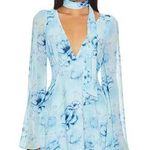 Danielle Guizio  Blue Floral Dress Photo 0