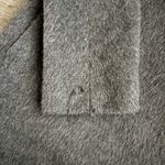 Talbots Collection Wool Alpaca Charcoal Grey Bow Collar Mid Length Winter Coat Photo 4