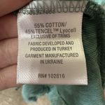 Garnet Hill Organic-Cotton & Tencel Ruffle Detail Dress Small Green Puff Sleeve Photo 5