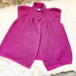 Dress Barn  Woman Size 1X Purple Short Sleeve Knit Sweater Retro Button Cute Chic Photo 0
