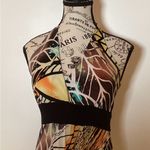 Body Central MAXI MULTICOLOR BOHO SUMMER HALTER DRESS BUILT IN BRA by  SIZE MED Photo 1
