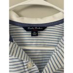 Brooks Brothers  Blue & White Striped Polo Shirt Coastal Beach Details Size XL Photo 4