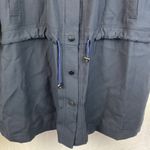 W By Worth Worth Navy Blue Convertible 3/4 Sleeve Zip Front Colarless Tunic Jacket L Photo 2