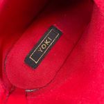 Yoki ‎ Gabriella Women Red Faux Leather Silver Studded Heel Ankle Boot Bootie 8 Photo 6